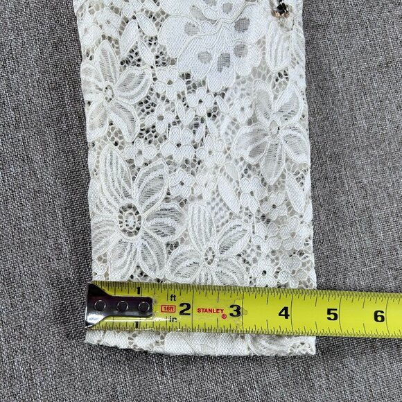 Vintage Fashion Magazine Lace Button-Up Blouse Women Small Off White Top - Picture 13 of 14